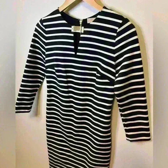 Micheal Kors Mid Length Dress -  Gold Accents - Size XS - Picture 2 of 6